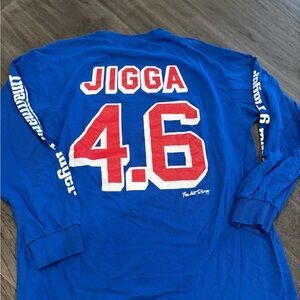 Men’s Imaginary Players Jayz Jigga Blue Long Sleeve Shirt xl